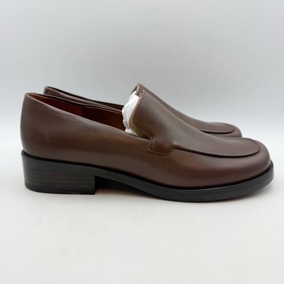 Franco Sarto Womens Bocca Loafers US 9 M EU 40 Brown Leather Slip On NWOB - Picture 3 of 12